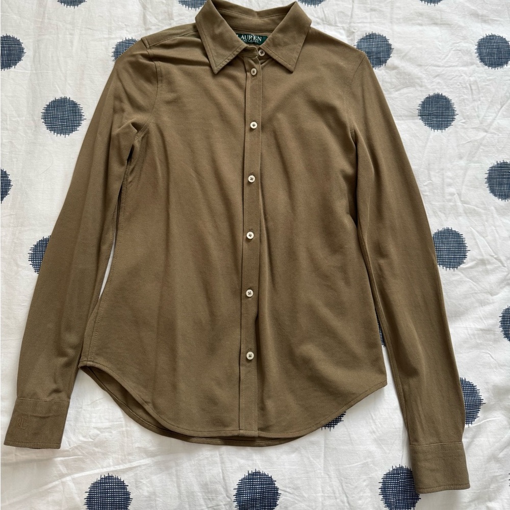 Ralph Lauren Beige Polo Top
